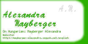 alexandra mayberger business card